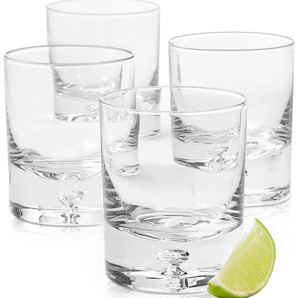 Hotel Collection Double Old Fashioned Glasses with Clear Accent, Set of 4